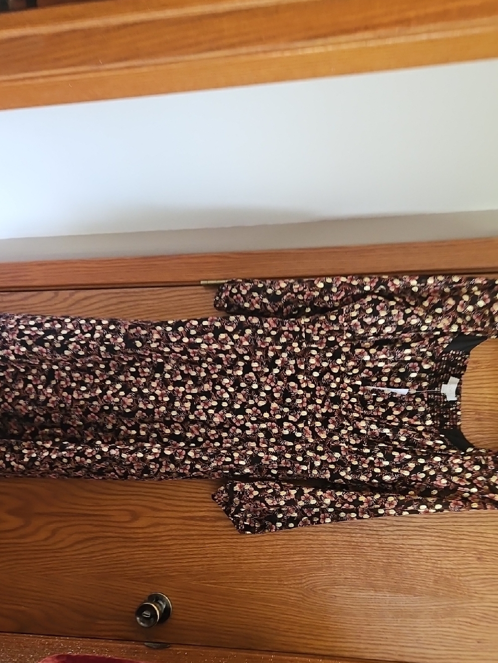 Floral Maxi Dress in Black and Pink